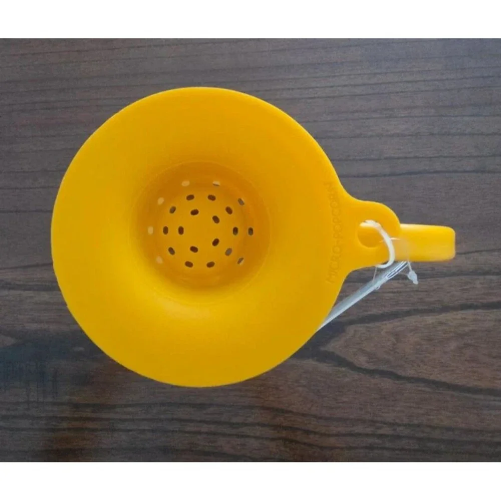 Ecolution Micro-Pop 3 Qt Microwave Glass Popcorn Popper Yellow New in Box